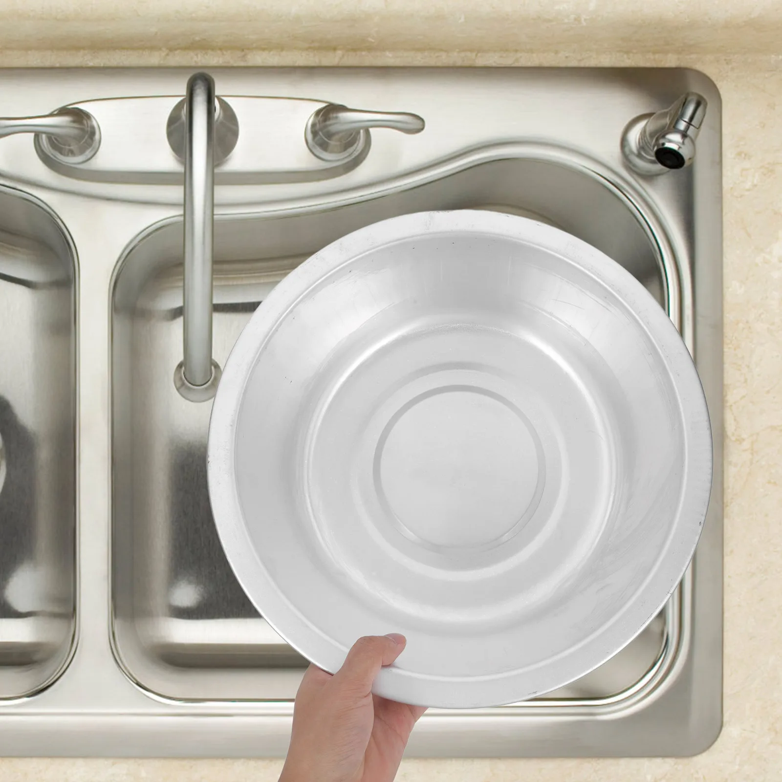 1pc Thick Aluminum 20L Extra Large Kitchen Sink Bowl Home Washing Vegetable Cleaning Storage Laundry Container Fruit Vegetable
1pc Thick Aluminum 20L Extra Large Kitchen Sink Bowl Home Washing Vegetable Cleaning Storage Laundry Container Fruit Vegetable