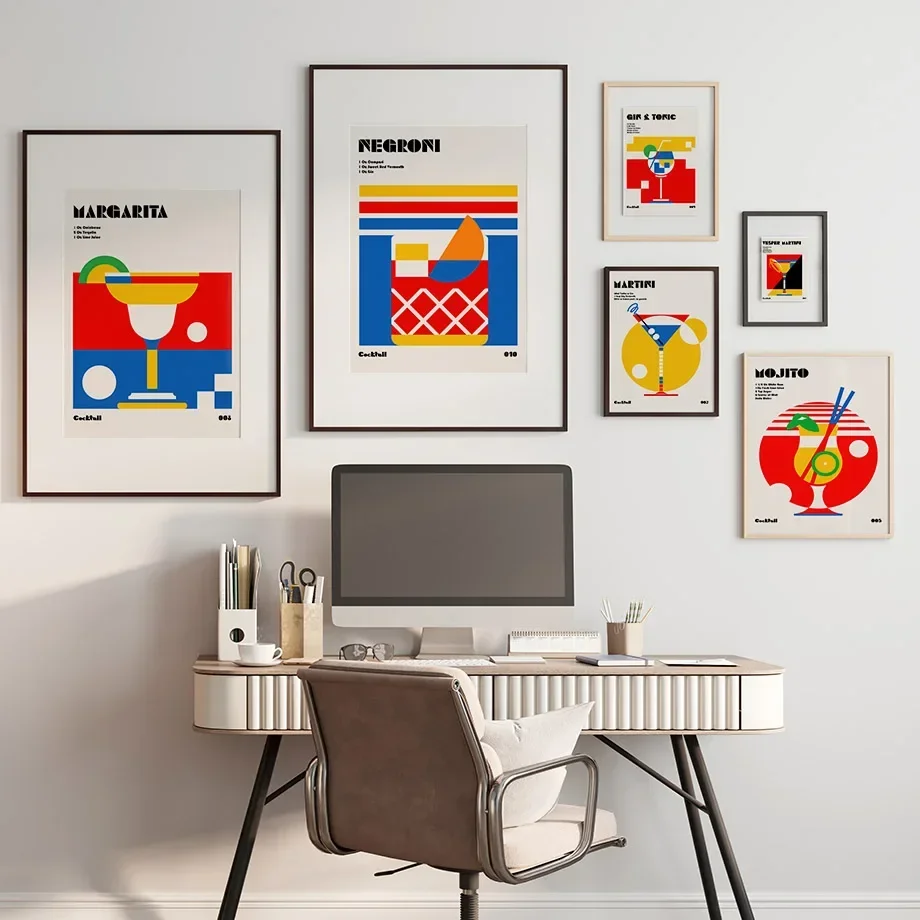 Mojito Martini Retro Cocktail 80s Poster Minimalist Bauhaus Wall Art Prints Canvas Painting Pictures For Living Room Bar Decor
Mojito Martini Retro Cocktail 80s Poster Minimalist Bauhaus Wall Art Prints Canvas Painting Pictures For Living Room Bar Decor