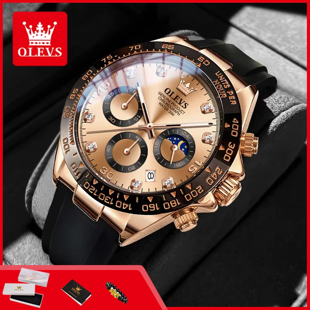 OLEVS 2875 Men's Watches Chronograph 24Hour Moon Phase Auto Date Week Waterproof Luminous Luxury Brand Original Quartz Watch Man
OLEVS 2875 Men's Watches Chronograph 24Hour Moon Phase Auto Date Week Waterproof Luminous Luxury Brand Original Quartz Watch Man