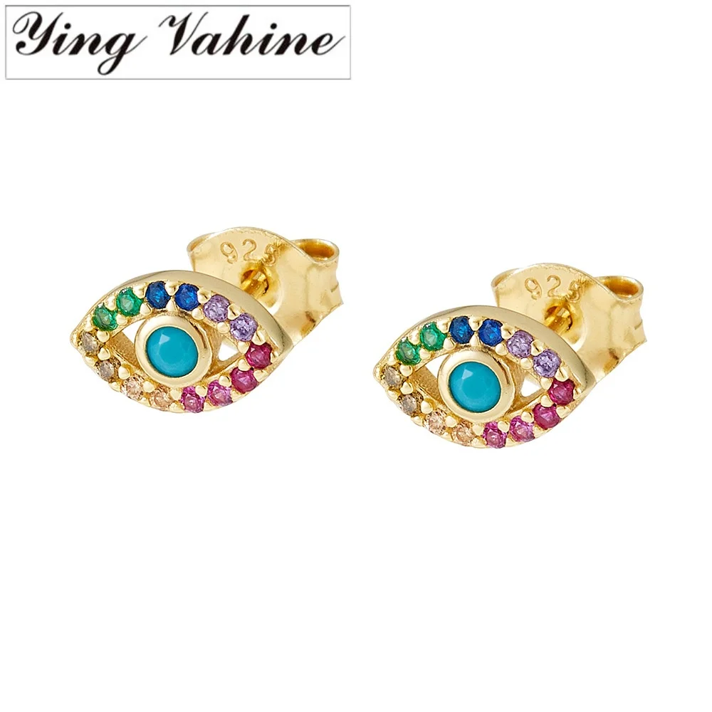 ying Vahine 925 Sterling Silver Small Turquoise & Blue Zircon Evil Eyes Stud Earrings for Women Jewelry Accessories
ying Vahine 925 Sterling Silver Small Turquoise & Blue Zircon Evil Eyes Stud Earrings for Women Jewelry Accessories