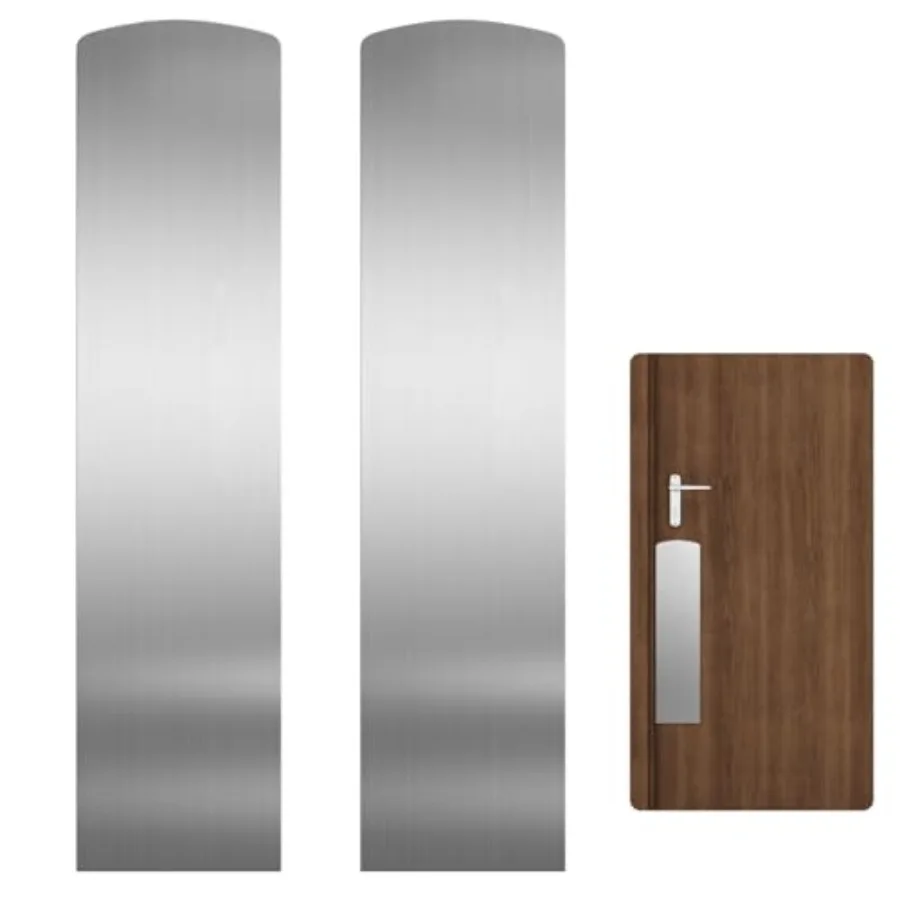 2 Pcs Door Scratch Protection Plate"", Stainless Steel Push Plate, Self Adhesive Kickplate for Interior, Exterior Doors Brushed
2 Pcs Door Scratch Protection Plate"", Stainless Steel Push Plate, Self Adhesive Kickplate for Interior, Exterior Doors Brushed
