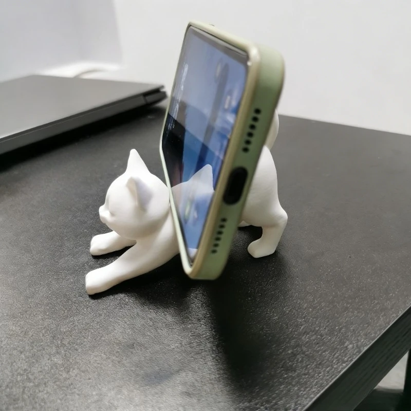 Cute white elastic cat mobile phone holder - 3D printed desktop decoration, comfortable movie viewing, video conferencing and mobile entertainment, perfect for travel office significant other
Cute white elastic cat mobile phone holder - 3D printed desktop decoration, comfortable movie viewing, video conferencing and mobile entertainment, perfect for travel office significant other