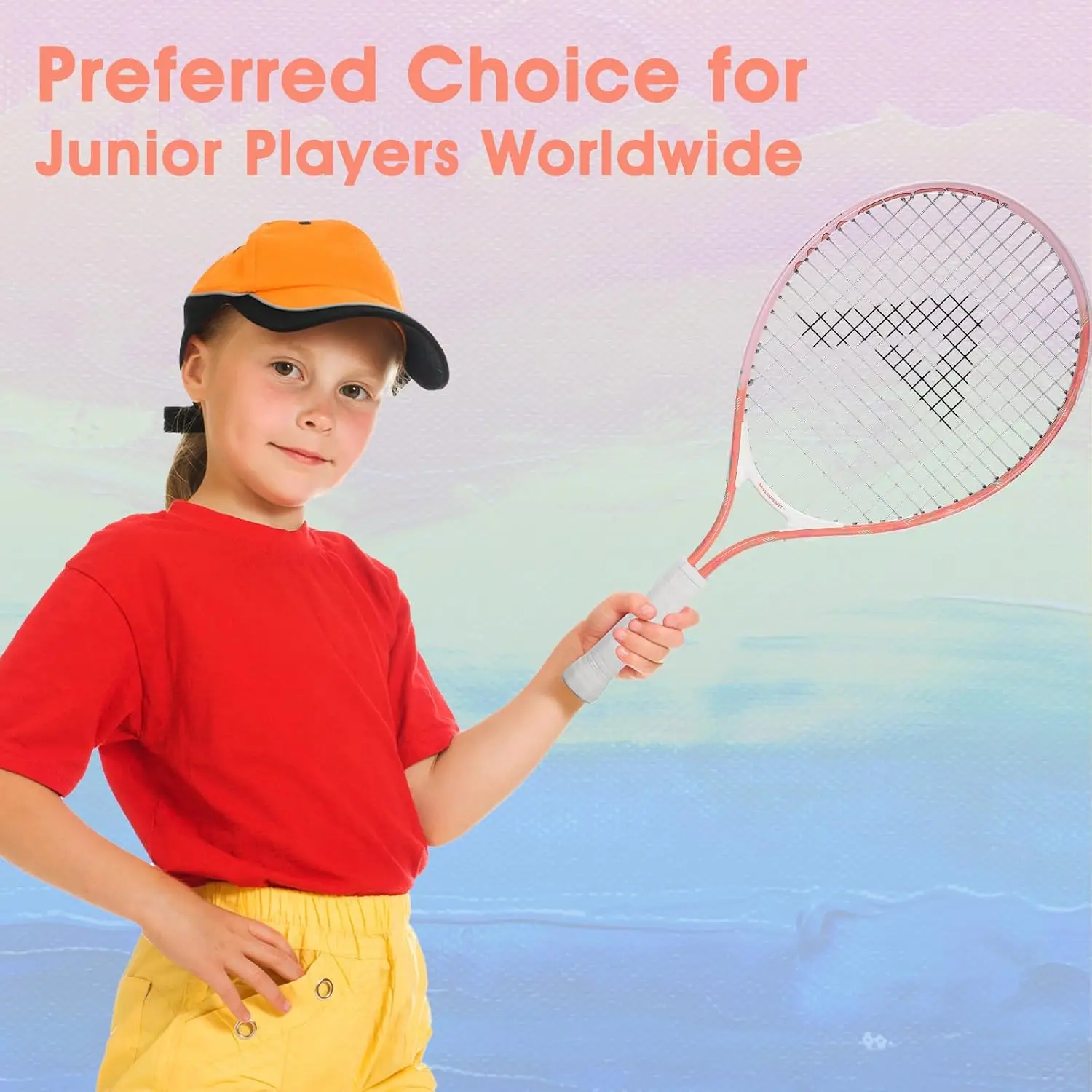 21" Kids Tennis Racket-Beginner Pre-Strung Light Balance Jr Racket -Lightweight/Durable Frame/Comfortable Grip 21" Tennis Racket