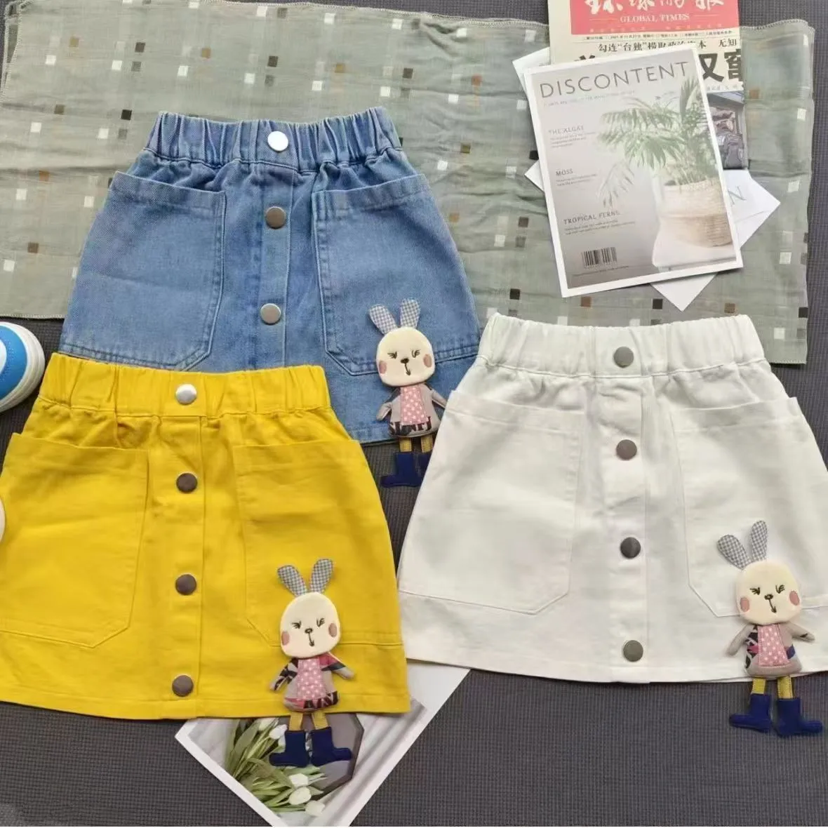 baby girls summer denim skirt children Korean cartoon rabbits patch jeans A-line skirts kids clothes toddler 2 to 10 years
baby girls summer denim skirt children Korean cartoon rabbits patch jeans A-line skirts kids clothes toddler 2 to 10 years