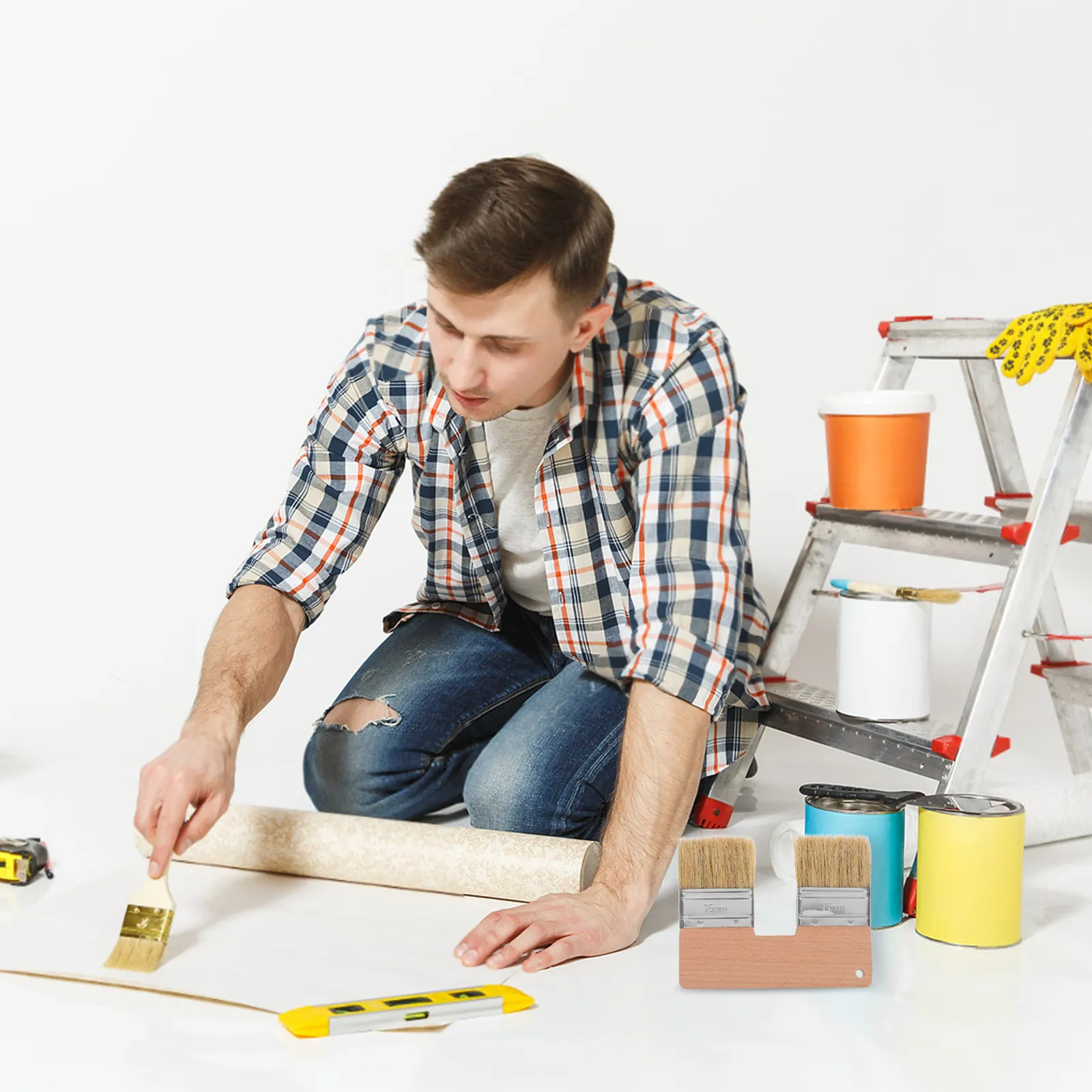 Double Heads Natural Pig Bristle U Shaped Flat Art Brush Double Color Painting Tool Oil Acrylic Supplies Professional
Double Heads Natural Pig Bristle U Shaped Flat Art Brush Double Color Painting Tool Oil Acrylic Supplies Professional