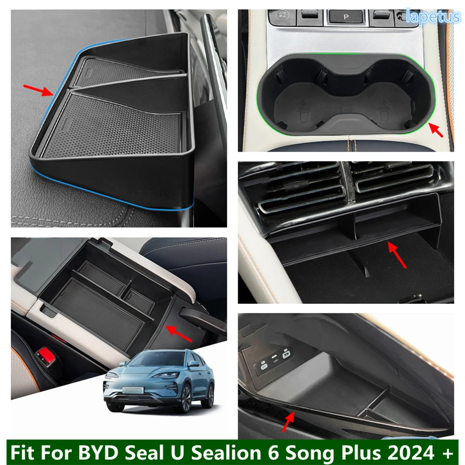 Black Car Central Control Container Storage Back Screen Box Front Water Cup Holder For BYD Seal U Sealion 6 Song Plus 2024 2025
Black Car Central Control Container Storage Back Screen Box Front Water Cup Holder For BYD Seal U Sealion 6 Song Plus 2024 2025