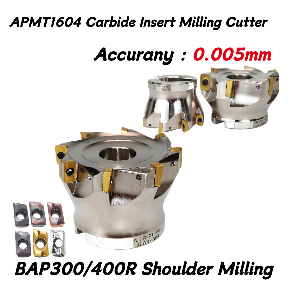 BAP300 BAP400R Shoulder Milling Cutter Head Is Suitable for Milling Cutter Handle of APMT1135 APMT1604 Inset 42CrMo Material
BAP300 BAP400R Shoulder Milling Cutter Head Is Suitable for Milling Cutter Handle of APMT1135 APMT1604 Inset 42CrMo Material