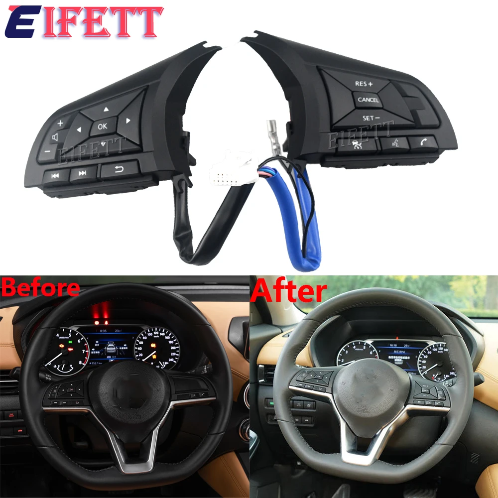 NEW Multifunctional Steering Wheel Bluetooth Phone Cruise Control Volume Button For Nissan Qashqai Sylphy Serena C27 2018-2019
NEW Multifunctional Steering Wheel Bluetooth Phone Cruise Control Volume Button For Nissan Qashqai Sylphy Serena C27 2018-2019