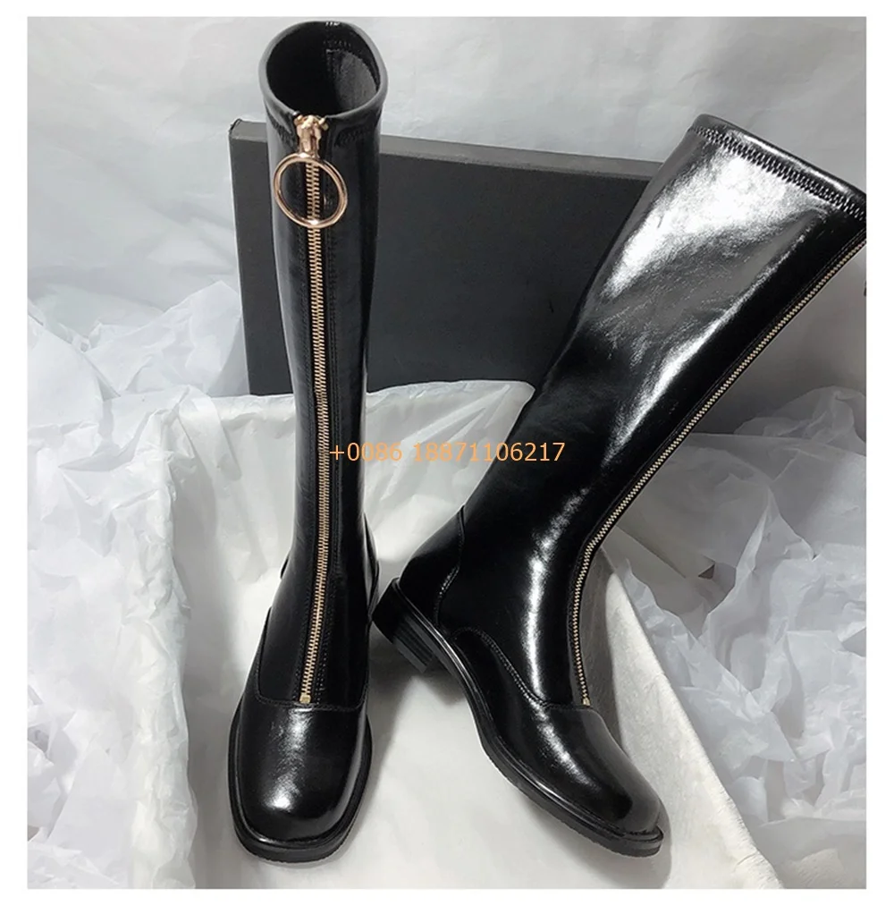 Genuine Leather Sexy Chelsea Women's Boots New Model Catwalk Knee-Length Knight Boots Black/white Fashion Casual Metal Zip Boots
Genuine Leather Sexy Chelsea Women's Boots New Model Catwalk Knee-Length Knight Boots Black/white Fashion Casual Metal Zip Boots