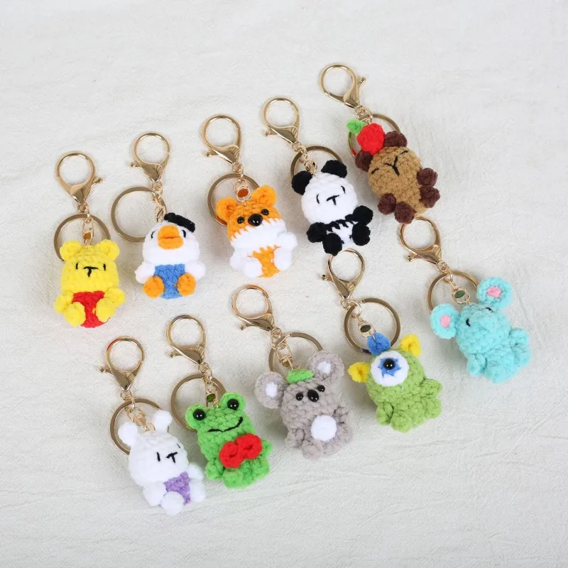 Cartoon Small Animal Doll Series Crochet Keychain Knitted Mini Frog Doll Keyrings Handmaking Knit Mini Penguin Keyring Wholesale
Cartoon Small Animal Doll Series Crochet Keychain Knitted Mini Frog Doll Keyrings Handmaking Knit Mini Penguin Keyring Wholesale