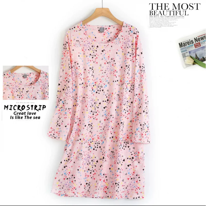 Spring Autumn Women Cotton Nightgown Loose Sleeping Nightdress Long Sleeve Nightwear Gown Cute Cartoon Plus Size Home Dress
Spring Autumn Women Cotton Nightgown Loose Sleeping Nightdress Long Sleeve Nightwear Gown Cute Cartoon Plus Size Home Dress