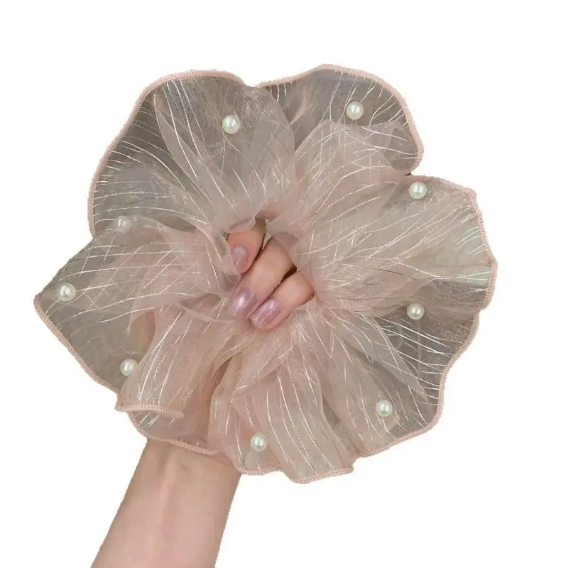 Faux Pearl Decor Ruffled Trim Hair Tie High-end Style Ponytail Head Flower Girl Hair Accessory Hairband For Daily Wear Parties
Faux Pearl Decor Ruffled Trim Hair Tie High-end Style Ponytail Head Flower Girl Hair Accessory Hairband For Daily Wear Parties