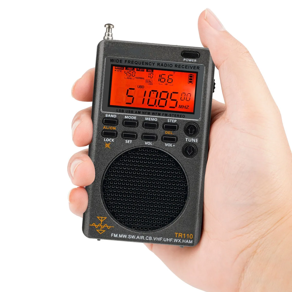 Портативное SSB-радио для коротковолновых волн FM MW SW LSB AIR CB VHF UHF, полнодиапазонный цифровой радиоприемник с оповещением NOAA
Портативное SSB-радио для коротковолновых волн FM MW SW LSB AIR CB VHF UHF, полнодиапазонный цифровой радиоприемник с оповещением NOAA