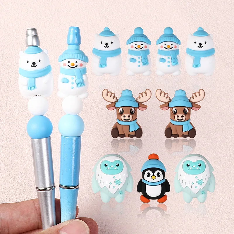 5/10Pcs Silicone Beads Christmas Snowman 3D Focal Beads Jewellery Making DIY Beaded Pen Keychain Bracelets Jewelry Accessories
5/10Pcs Silicone Beads Christmas Snowman 3D Focal Beads Jewellery Making DIY Beaded Pen Keychain Bracelets Jewelry Accessories