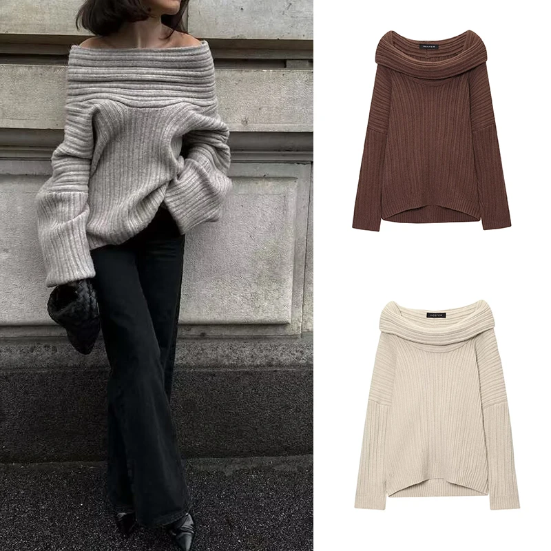 Pullover Women Long Sleeve Top Casual Sweater Woman Women's Off Shoulder Spring Clothes New Knit Knitwear Tops Sweaters
Pullover Women Long Sleeve Top Casual Sweater Woman Women's Off Shoulder Spring Clothes New Knit Knitwear Tops Sweaters