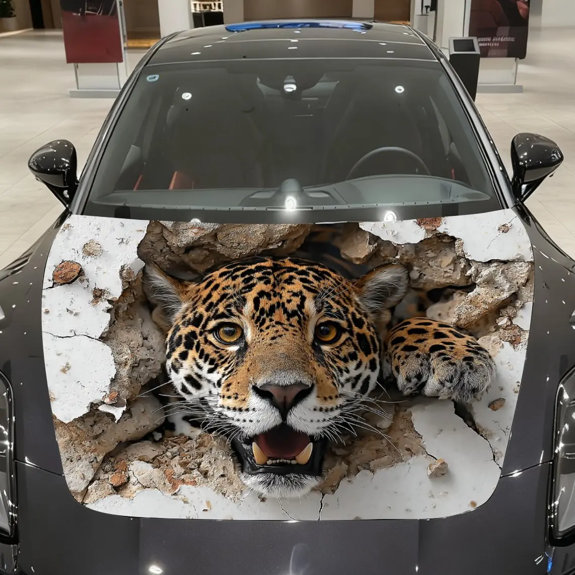 Cute Leopard Car Hood Sticker PVC Self Waterproof Stick, Striking Auto Exterior Accessories Decor Protect Gift for Car Lover
Cute Leopard Car Hood Sticker PVC Self Waterproof Stick, Striking Auto Exterior Accessories Decor Protect Gift for Car Lover