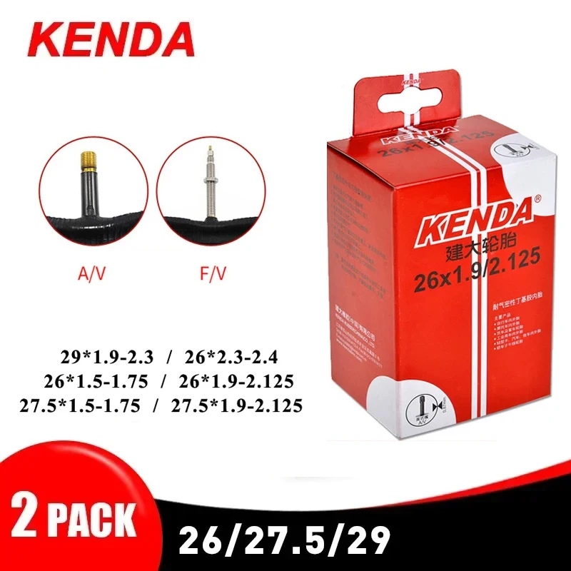 2 шт. велосипедная камера KENDA 26 27,5 29 дюймов 1,5/1,75 1,9/2,125 2,3/2,4 AV FV MTB велосипедные шины велосипедная бутилкаучуковая внутренняя трубка
2 шт. велосипедная камера KENDA 26 27,5 29 дюймов 1,5/1,75 1,9/2,125 2,3/2,4 AV FV MTB велосипедные шины велосипедная бутилкаучуковая внутренняя трубка