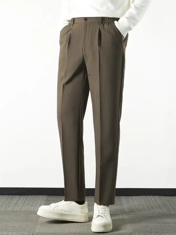 Мужские прямые брюки Bla для костюма, осенне-весенние, новые, в корейском стиле, повседневные, высококачественные, в гонконгском стиле, длиной 7/8
Мужские прямые брюки Bla для костюма, осенне-весенние, новые, в корейском стиле, повседневные, высококачественные, в гонконгском стиле, длиной 7/8