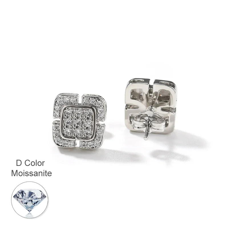 Full Moissanite D Color Hip-hop Stud Earring for Women's Men 925 Sterling Silver High Quality Fine Jewelry for Women Men Gift
Full Moissanite D Color Hip-hop Stud Earring for Women's Men 925 Sterling Silver High Quality Fine Jewelry for Women Men Gift