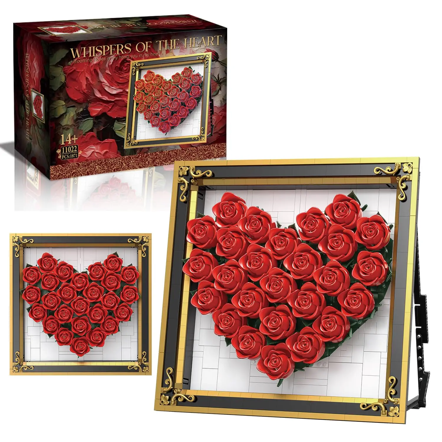 1871PCS Heart Shaped Rose Building Blocks Photo Frame Rose Model Bricks Home Ornament Educational DIY Toy Romantic Holiday Gift
1871PCS Heart Shaped Rose Building Blocks Photo Frame Rose Model Bricks Home Ornament Educational DIY Toy Romantic Holiday Gift