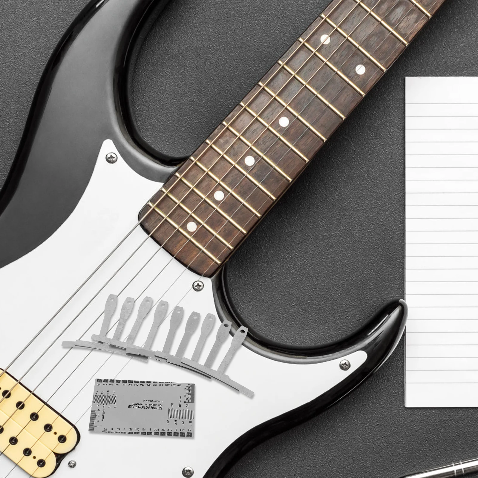 Radius Curve Ruler Set Fretboard Gauge Number Guitar Action Iron Understring Rulers
Radius Curve Ruler Set Fretboard Gauge Number Guitar Action Iron Understring Rulers