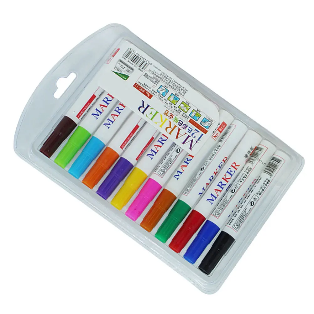 12Pcs Oil Based Paint Markers Colorful Art Pens Smooth Handle Fine Detail Drawing Illustration Painting Mark Pens for Kids
12Pcs Oil Based Paint Markers Colorful Art Pens Smooth Handle Fine Detail Drawing Illustration Painting Mark Pens for Kids