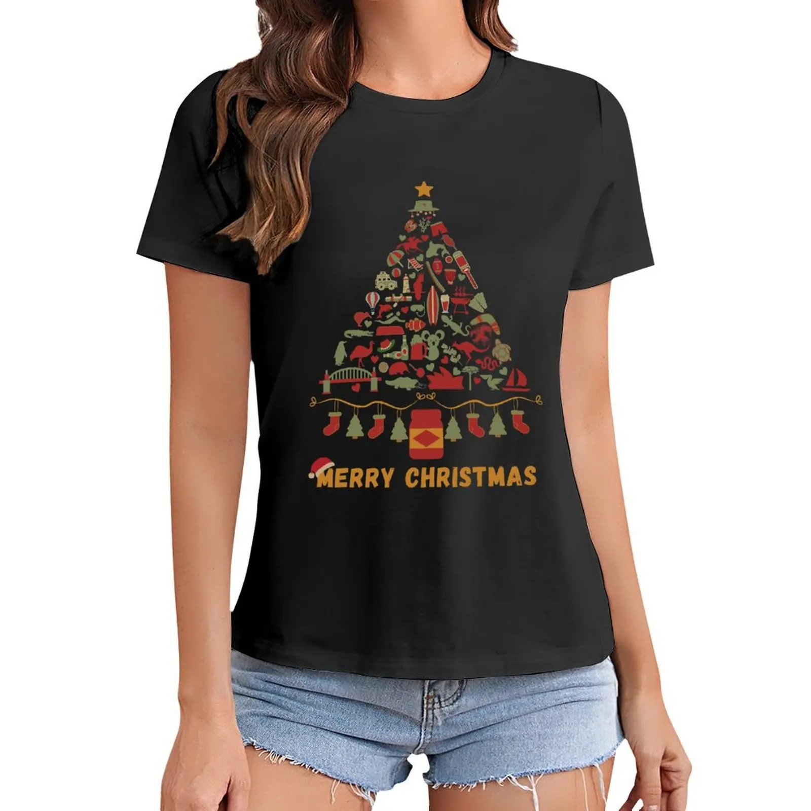 Merry Christmas Australia Australian Christmas Tree Made Up of Icons/Symbols (in Vintage Xmas Colors, also available in T-Shirt
Merry Christmas Australia Australian Christmas Tree Made Up of Icons/Symbols (in Vintage Xmas Colors, also available in T-Shirt