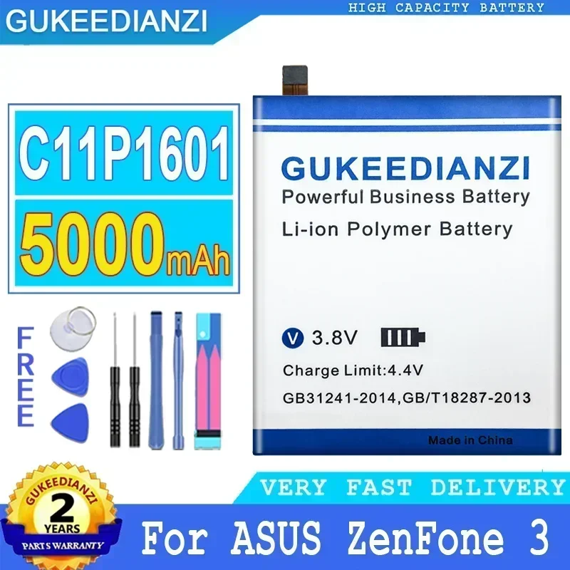 5000mAh C11P1601 Battery For Phone ASUS ZENFONE 3 ZENFONE3 ZE520KL Z017DA ZenFone live ZB501KL A007 High Capacity
5000mAh C11P1601 Battery For Phone ASUS ZENFONE 3 ZENFONE3 ZE520KL Z017DA ZenFone live ZB501KL A007 High Capacity