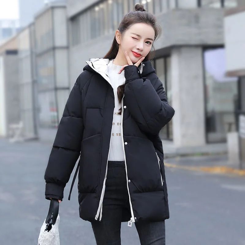 Winter 2023 Women's New Korean Cotton Jacket Loose Down Cotton Top Mid-length Hooded Jacket Thickened Cotton Coat
Winter 2023 Women's New Korean Cotton Jacket Loose Down Cotton Top Mid-length Hooded Jacket Thickened Cotton Coat