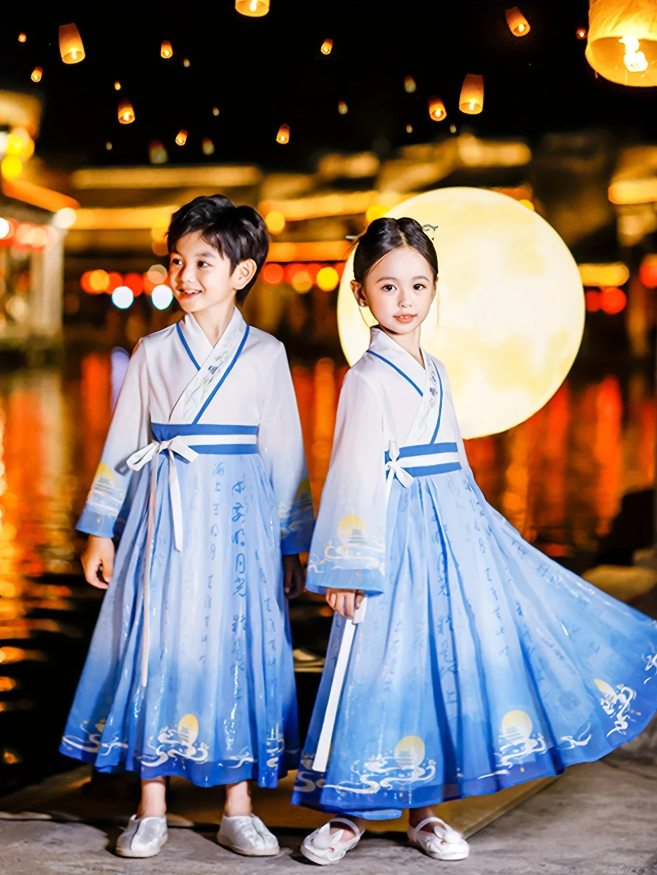 Kids Chinese Vintage Clothes Long Sleeve Dress For Boys Girls Party Performance Gift
Kids Chinese Vintage Clothes Long Sleeve Dress For Boys Girls Party Performance Gift