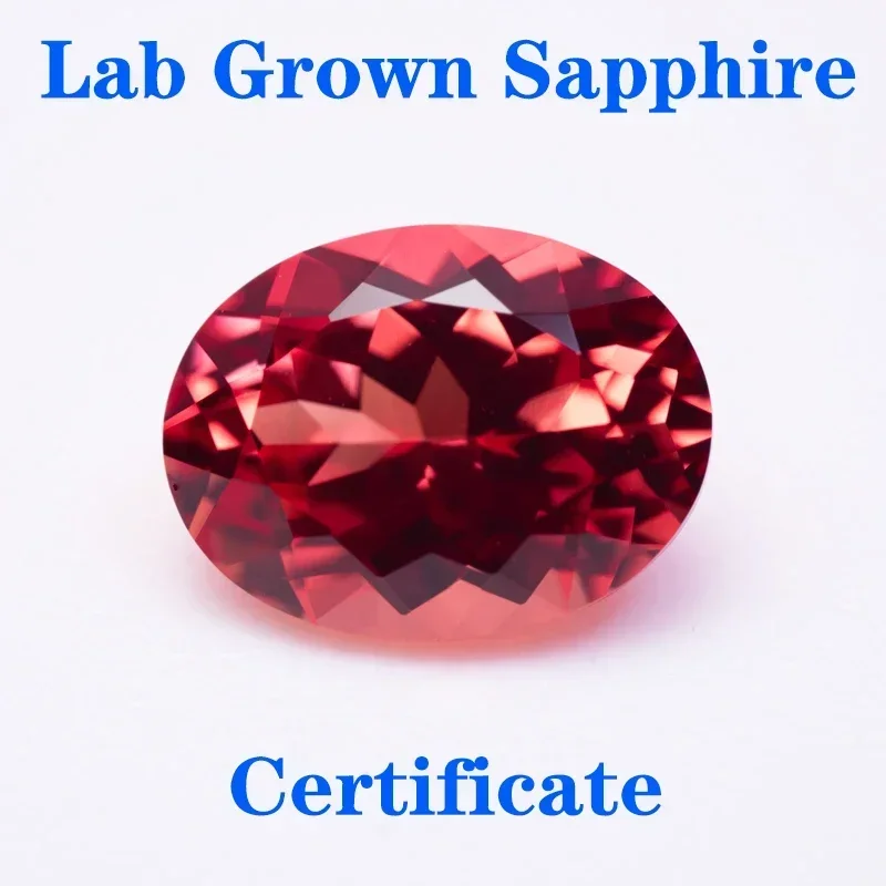 Top Lab Grown Sapphire Oval Shape Sunset Red Color Charms Beads for Diy Jewelry Making Materials Selectable AGL Certificate
Top Lab Grown Sapphire Oval Shape Sunset Red Color Charms Beads for Diy Jewelry Making Materials Selectable AGL Certificate