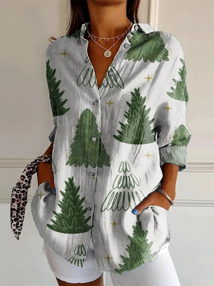 2025 Christmas Women's Christmas Tree 3D Print Shirt Fashion Collar Loose-Fit Breathable Streetwear Shirt Relaxed Fit
2025 Christmas Women's Christmas Tree 3D Print Shirt Fashion Collar Loose-Fit Breathable Streetwear Shirt Relaxed Fit