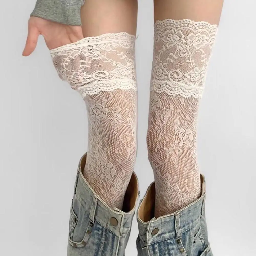 Lace Trim Frilly Fishnet Thigh High Stockings JK Socks High Lace Stockings Long Leg Boot Socks Flower Lace Over Knee Long Socks
Lace Trim Frilly Fishnet Thigh High Stockings JK Socks High Lace Stockings Long Leg Boot Socks Flower Lace Over Knee Long Socks