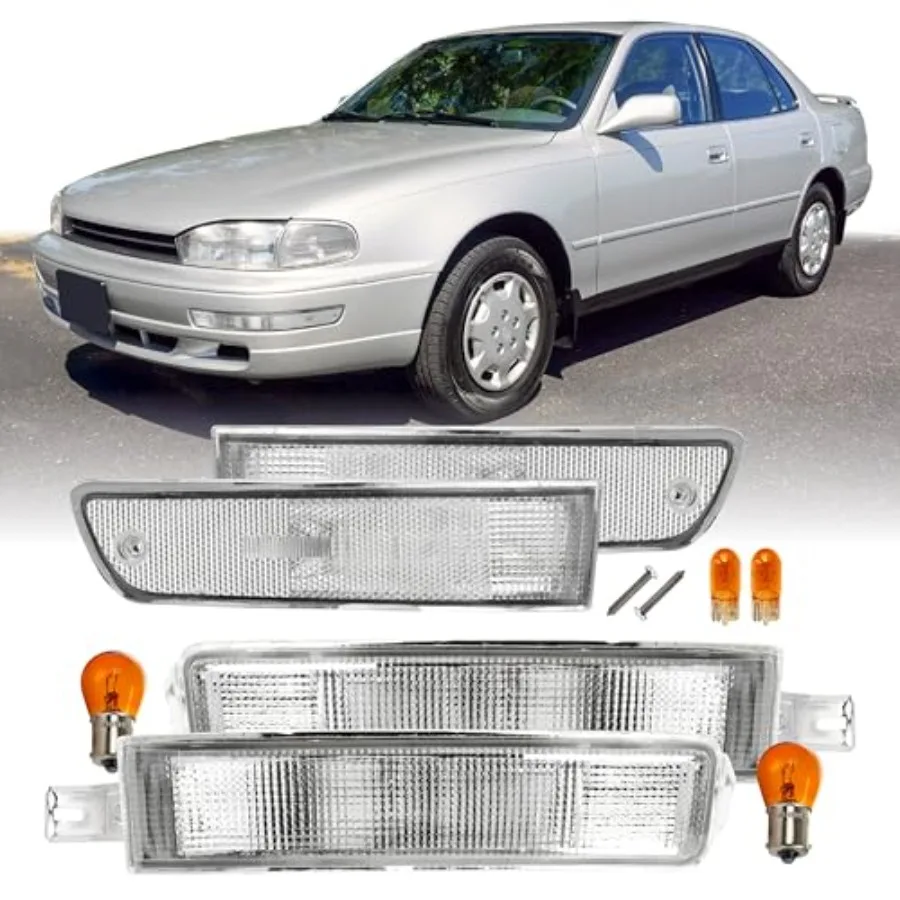 USR 92-94 SXV10 Bumper Light Turn Signal Lamps Left + Right 4pc Set - Compatible with 1992-1994 Toyota Camry All Models such as
USR 92-94 SXV10 Bumper Light Turn Signal Lamps Left + Right 4pc Set - Compatible with 1992-1994 Toyota Camry All Models such as