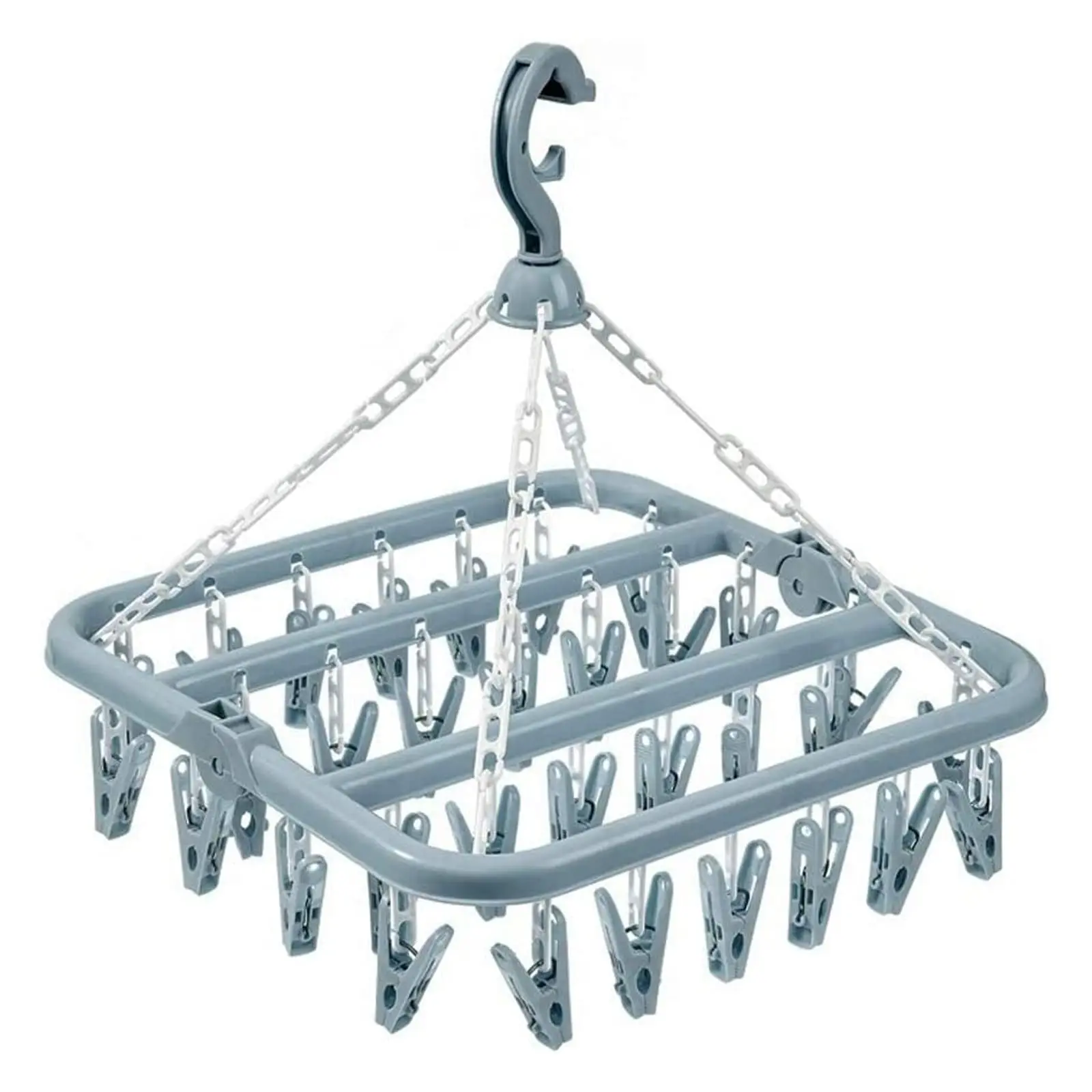 Foldable Drip Hanger With 32 Clips - Plastic Hanging Drying Rack For Clothes Underwear Socks
Foldable Drip Hanger With 32 Clips - Plastic Hanging Drying Rack For Clothes Underwear Socks