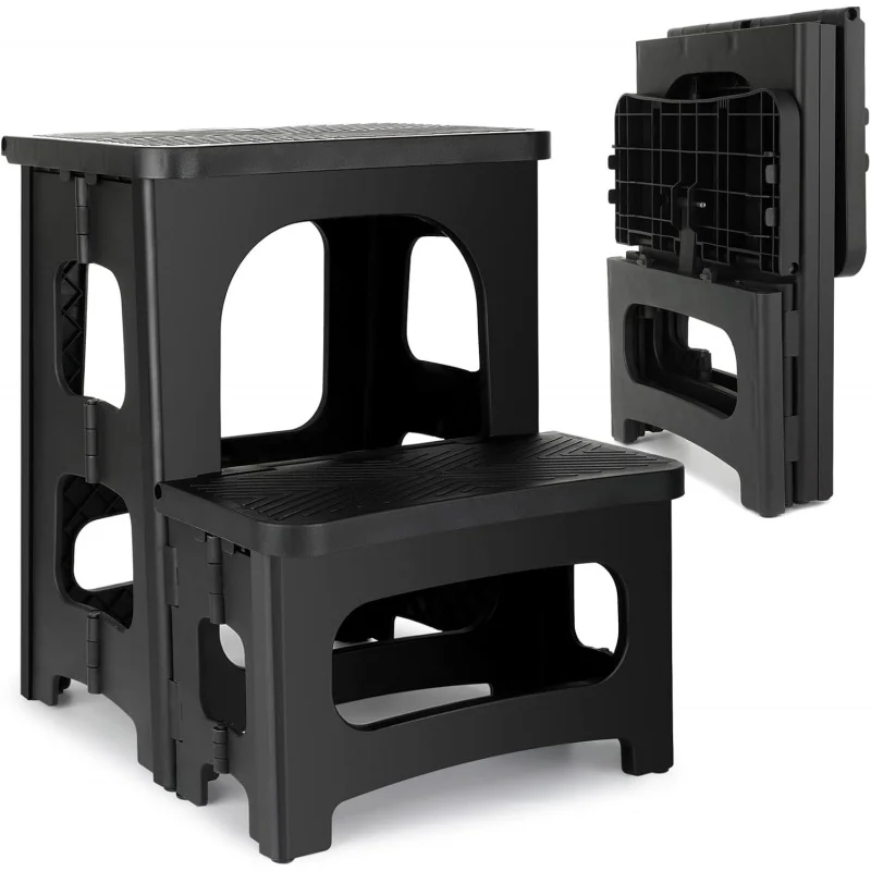 Folding 2-Step Stool, Non-Slip Portable Footstool 8'' & 17'' Dual Heights, Holds 300 lbs, Portable Footstool for Kitchen Home
Folding 2-Step Stool, Non-Slip Portable Footstool 8'' & 17'' Dual Heights, Holds 300 lbs, Portable Footstool for Kitchen Home