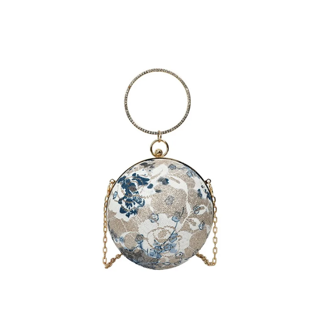 Retro Round Ball Crossbody Bags Flower Handheld Chinese Style Handbag Large Capacity Elegant Cheongsam Banquet Bag
Retro Round Ball Crossbody Bags Flower Handheld Chinese Style Handbag Large Capacity Elegant Cheongsam Banquet Bag