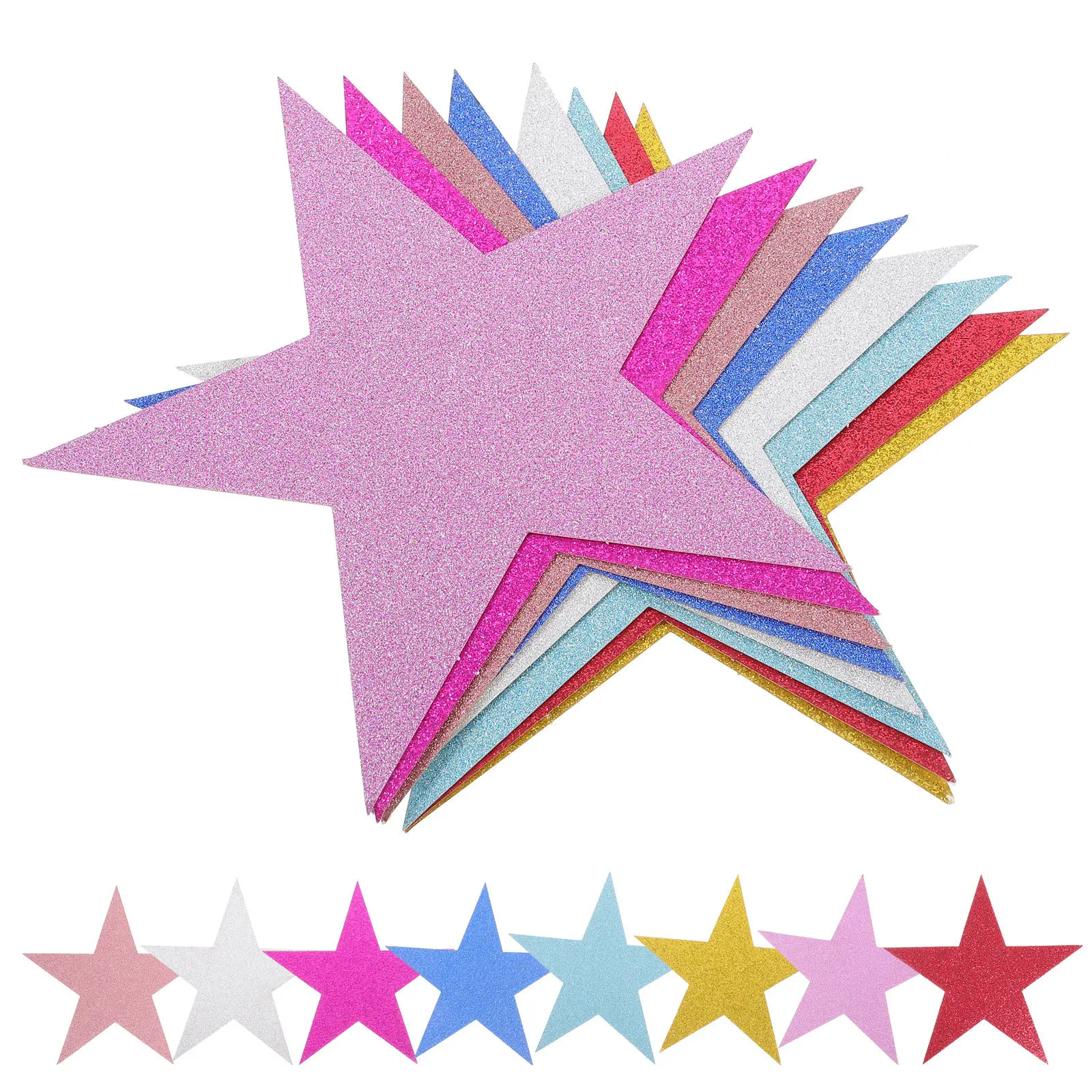 80Pcs Paper Star Cutouts Glittered Decorative Shapes Kindergarten Classroom Bulletin Board Wall Decors DIY Crafts Scrapbook
80Pcs Paper Star Cutouts Glittered Decorative Shapes Kindergarten Classroom Bulletin Board Wall Decors DIY Crafts Scrapbook