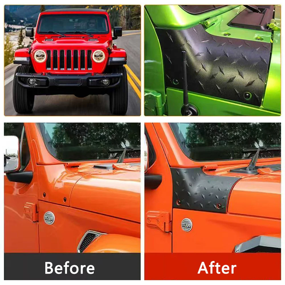 Lantsun JL1056 Car Engine Angle Cover Hood Decoration Cover ABS Guards Trim Wrap Angle Cover for Jeep for Wrangler JL2018+
Lantsun JL1056 Car Engine Angle Cover Hood Decoration Cover ABS Guards Trim Wrap Angle Cover for Jeep for Wrangler JL2018+