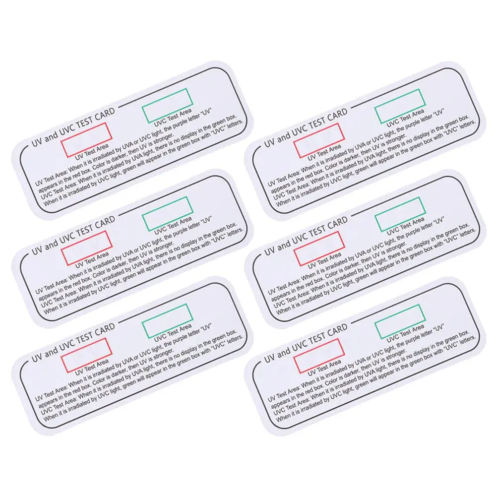6 Pcs UV Card Test Papers for UVC UVA Detection Light Meters Accessories Indoor Use Indicator Cards UV Testing Sensitivity
6 Pcs UV Card Test Papers for UVC UVA Detection Light Meters Accessories Indoor Use Indicator Cards UV Testing Sensitivity
