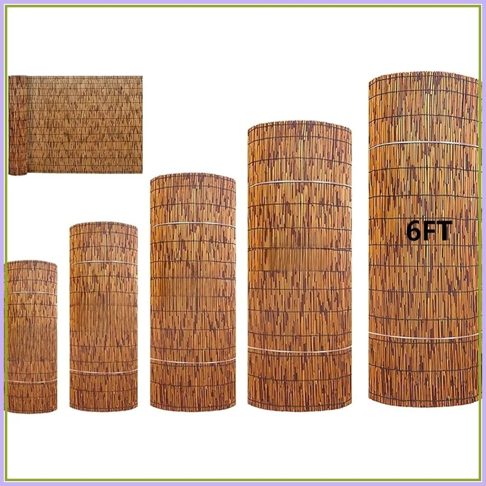 Natural Reed Fencing Rolls, 4FT x 16.4FT Bamboo Screen for Outdoor Backyard Patio Privacy
Natural Reed Fencing Rolls, 4FT x 16.4FT Bamboo Screen for Outdoor Backyard Patio Privacy