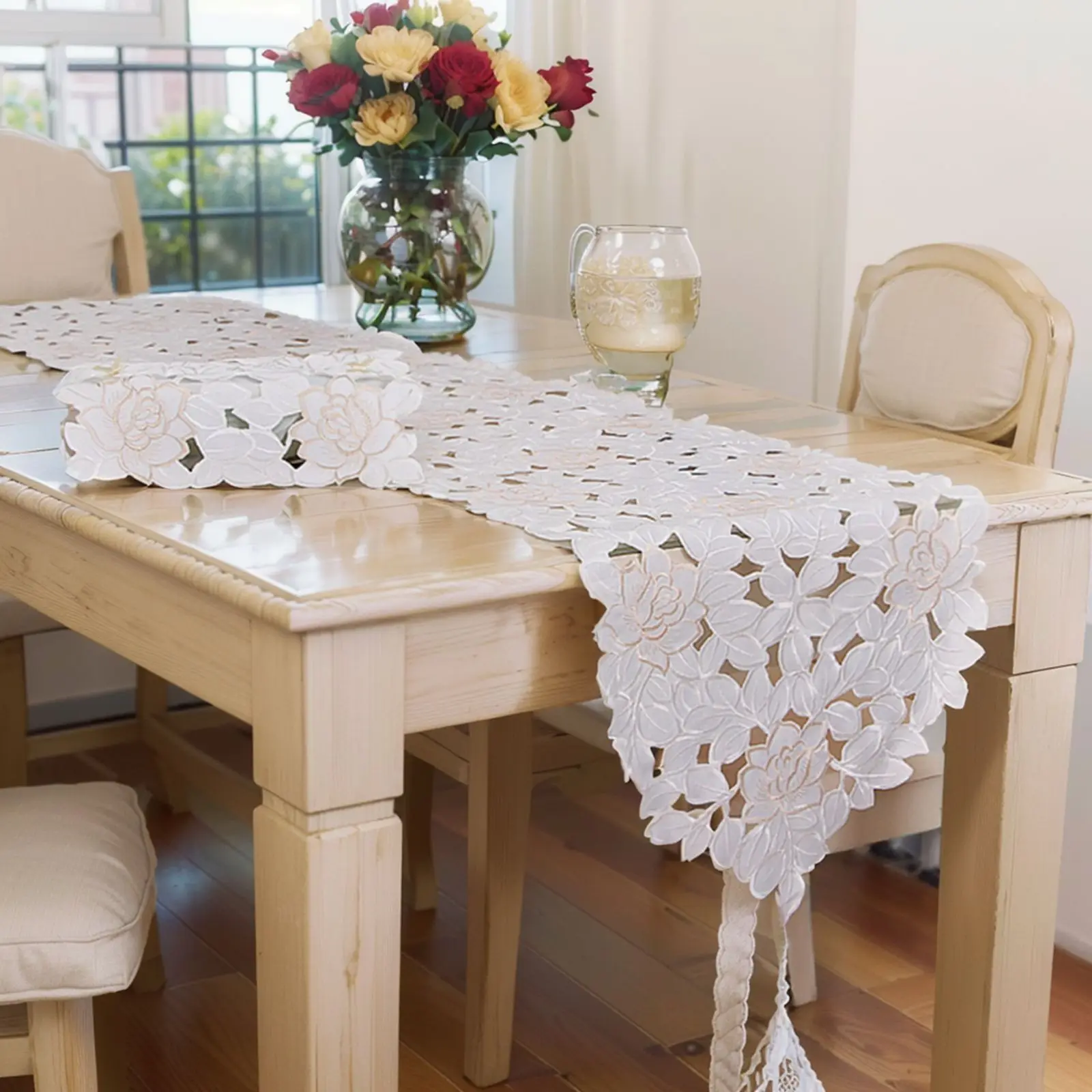 Washable Stain-resistant Table Runner Table Placemats Runner Vintage Wedding Decoration Doilies Mat Pots Plates Vases
Washable Stain-resistant Table Runner Table Placemats Runner Vintage Wedding Decoration Doilies Mat Pots Plates Vases
