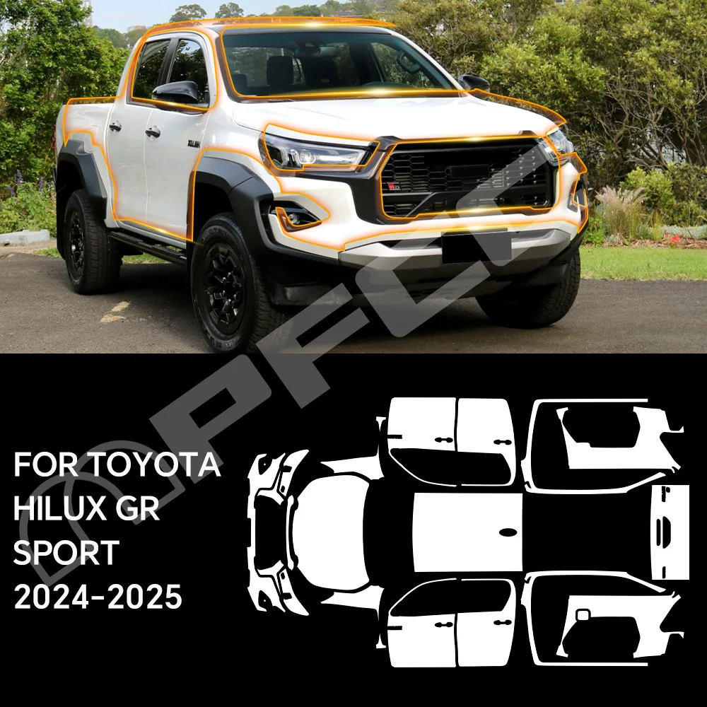 TPU 9Mil Pre-Cut Paint Protection Film for Toyota Hilux GR Sport 2024 2025 Car Vinyl Wrap PPF Film
TPU 9Mil Pre-Cut Paint Protection Film for Toyota Hilux GR Sport 2024 2025 Car Vinyl Wrap PPF Film