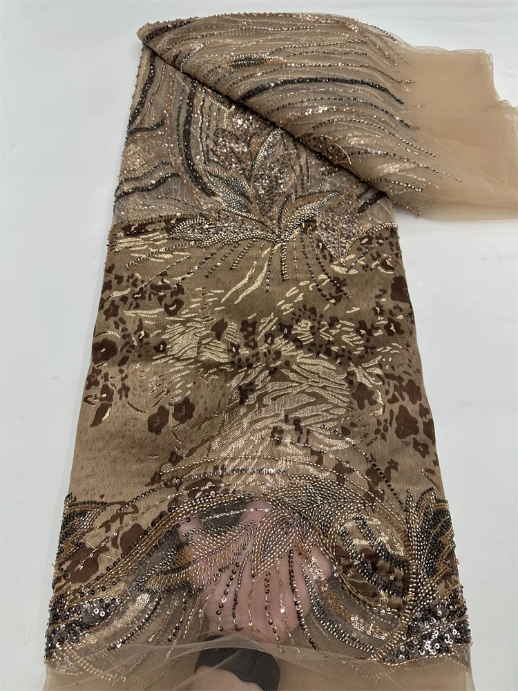 Africa Fabric Lace Fabric High Quality Embroidery French Tulle Net Lace Beads Sequin Nigeria Fabirc For Evening Dress
Africa Fabric Lace Fabric High Quality Embroidery French Tulle Net Lace Beads Sequin Nigeria Fabirc For Evening Dress