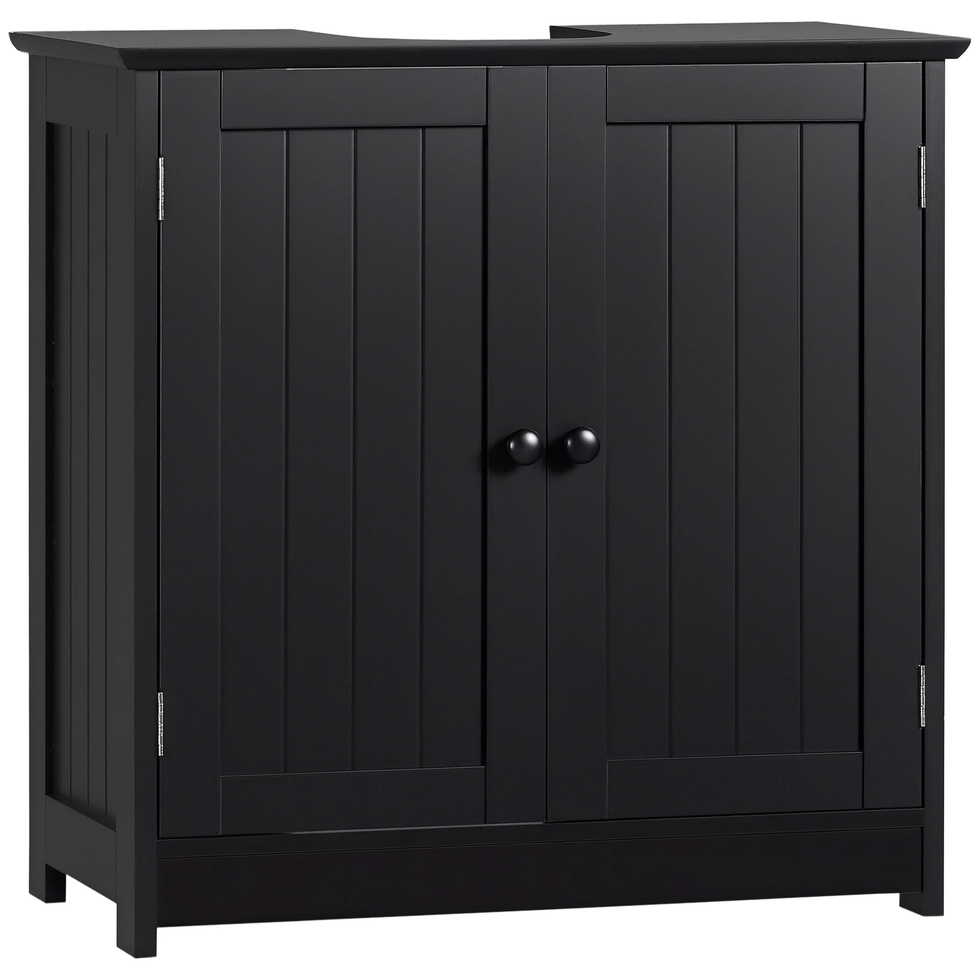 Under Sink Bathroom Cabinet, Pedestal Sink Storage Cabinet with 2 Doors, Shelf and U-Shape, Black
Under Sink Bathroom Cabinet, Pedestal Sink Storage Cabinet with 2 Doors, Shelf and U-Shape, Black