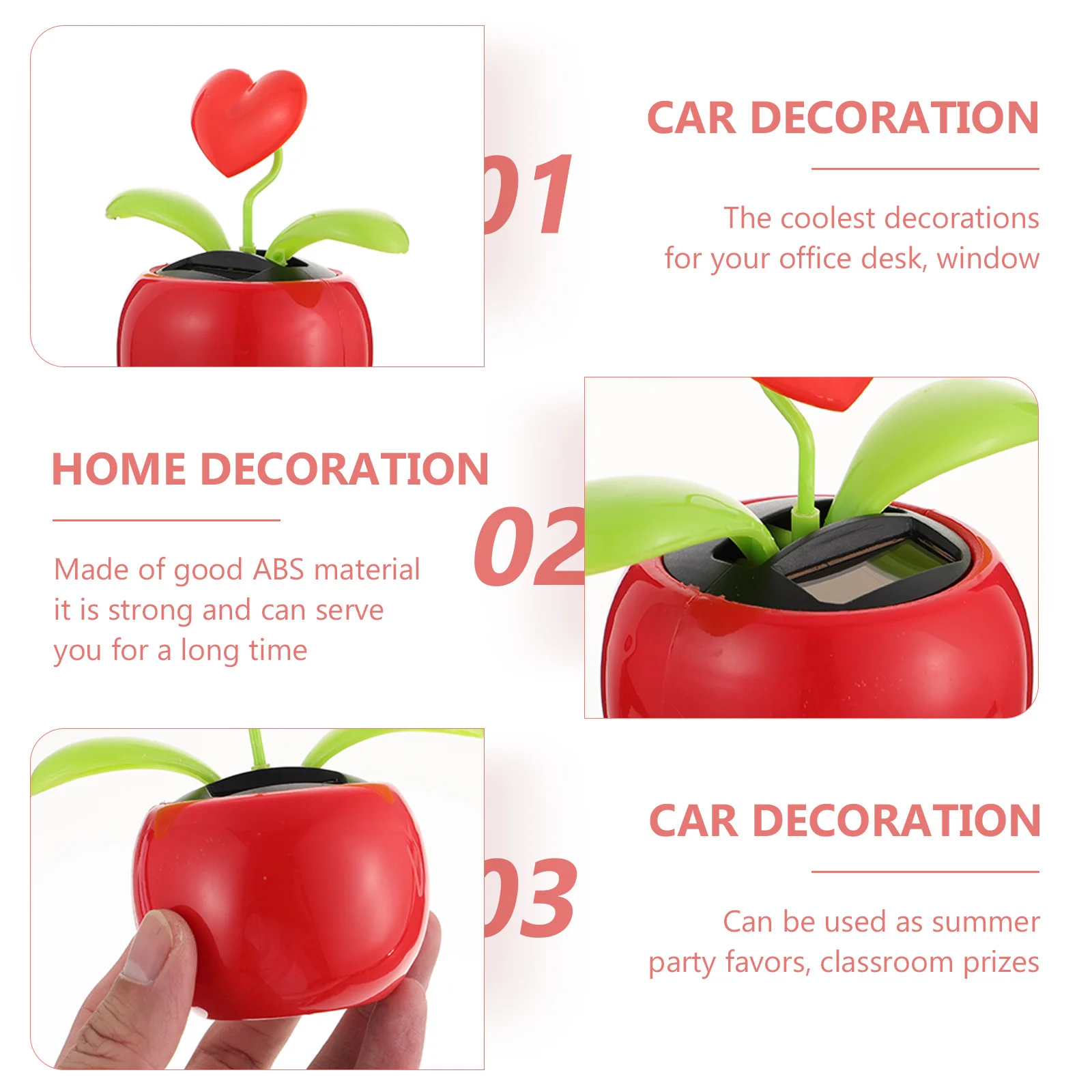 2pcs Solar Car Dashboard Decoration Heart Shape Auto Swinging For Car Interior Accessories Solar Powered Fun Decor
2pcs Solar Car Dashboard Decoration Heart Shape Auto Swinging For Car Interior Accessories Solar Powered Fun Decor