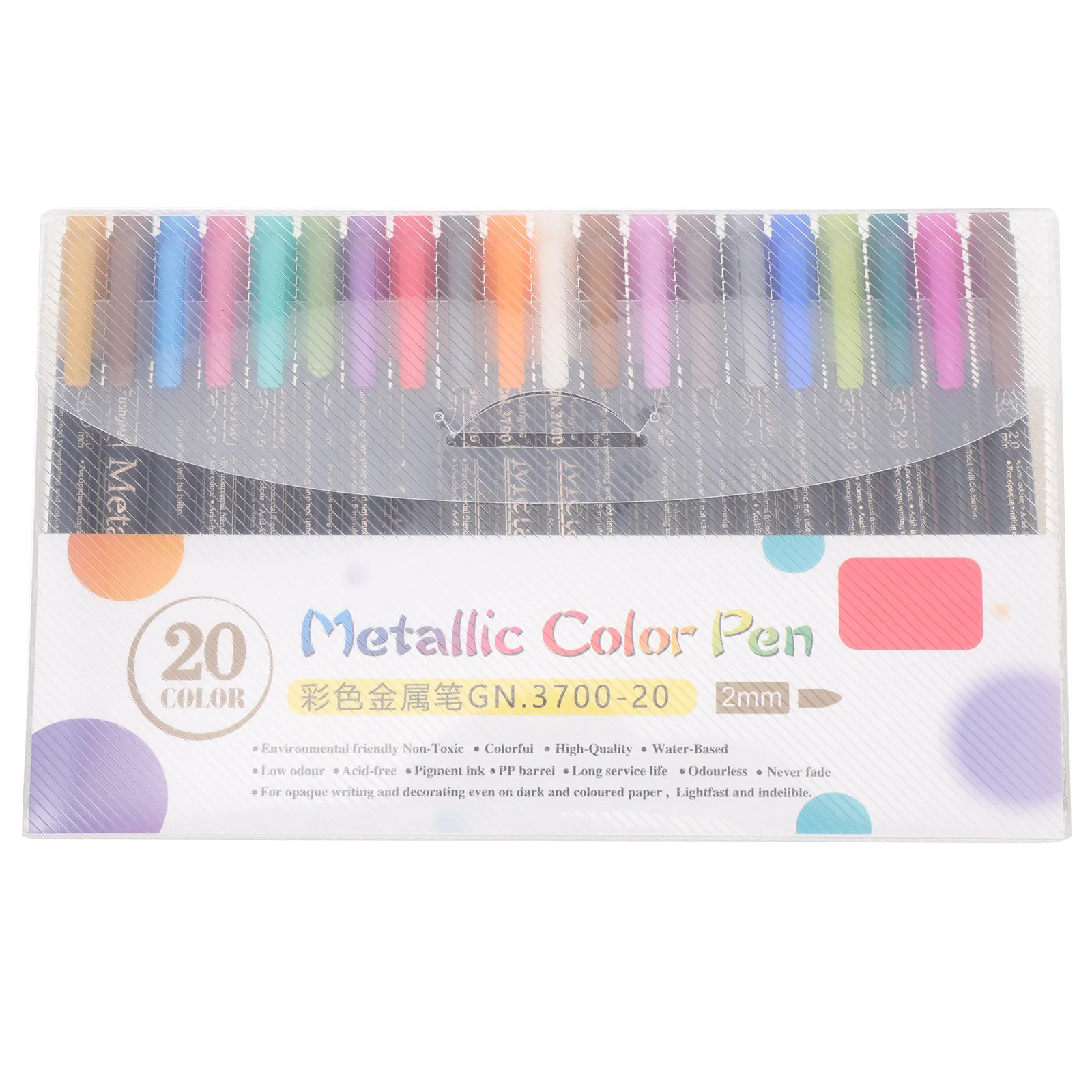 20Pcs Metallic Color Pen Marker Set Medium Tip Smooth Pens for DIY Diary Journal Scrapbook Painting Tools
20Pcs Metallic Color Pen Marker Set Medium Tip Smooth Pens for DIY Diary Journal Scrapbook Painting Tools