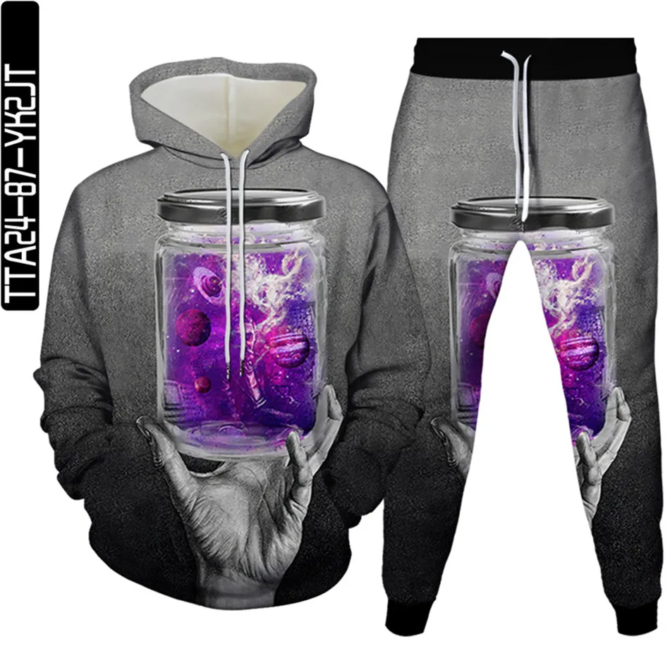 Creative Bottle Cup Ice Planet Universe Print Men's Casual Tracksuit Spring Autumn Women Hoodies+Trousers 2PcsSet Teen Clothing
Creative Bottle Cup Ice Planet Universe Print Men's Casual Tracksuit Spring Autumn Women Hoodies+Trousers 2PcsSet Teen Clothing