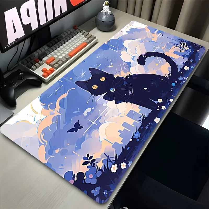 Black cat Mouse pad large gamer keyboard pad non-slip laptop desk pad computer accessories PC carpet Anime Game Mousepad XL XXL
Black cat Mouse pad large gamer keyboard pad non-slip laptop desk pad computer accessories PC carpet Anime Game Mousepad XL XXL