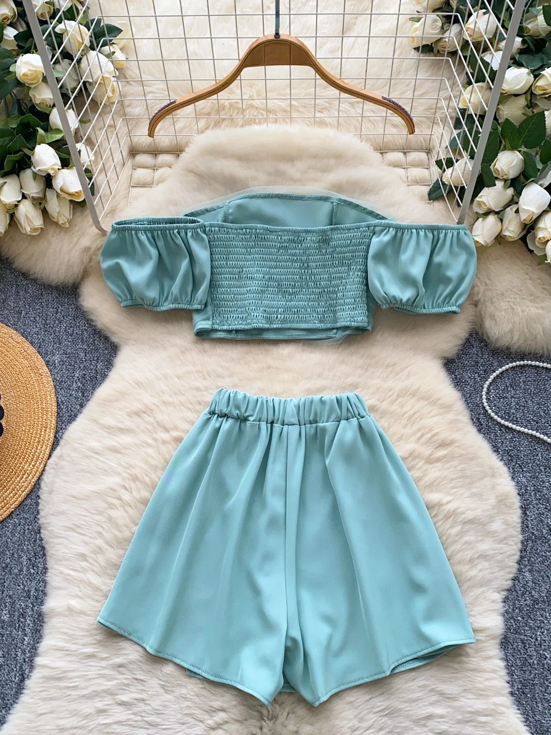 Faionable Me oulder Summer Outfit with Bubble Sves And Asymmetrical orts Women's Two-Piece Set ort Sle...
Faionable Me oulder Summer Outfit with Bubble Sves And Asymmetrical orts Women's Two-Piece Set ort Sle...